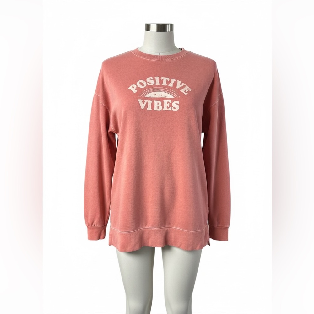 Old Navy Positive Vibes Coral Sweatshirt